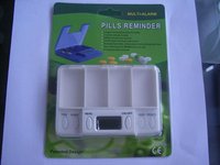 Pastillero de Viaje con Temporizador y Alarma, Dispensador de Pastillas, Reloj Despertador