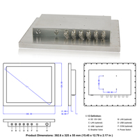 PC industriel tout-en-un avec écran tactile capacitif étanche IP66 IP69K, processeur I5-6200U, équipé de Win10, 17 pouces