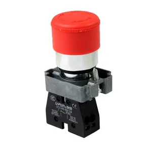 Emergency stop button UC2-B9 series push-in metal button 30mm