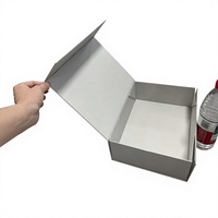 Boîte magnétique pliable de luxe personnalisée avec fermeture magnétique et ruban en satin pour l'emballage