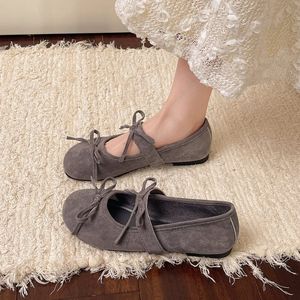 2025 francese Vintage Bow Mary Jane scarpe da <span class=keywords><strong>donna</strong></span> <span class=keywords><strong>rosse</strong></span> eleganti Sexy coreane scarpe da bambola <span class=keywords><strong>ballerine</strong></span> scarpe Casual da <span class=keywords><strong>donna</strong></span> - Product Image 2