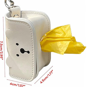 Bolsa de Almacenamiento para Excrementos de Mascotas con Diseño Coreano, Cierre de Cremallera, Portátil y Colgable, de Cuero - Product Image 2