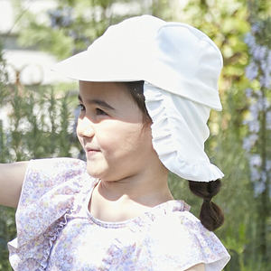 Protection solaire à rabat pour bébé Upf50 Chapeau de plage pour bambins personnalisé pour l'extérieur Chapeaux d'été pour bébé de 3 ans pour filles avec protection des oreilles et du cou - Product Image 3