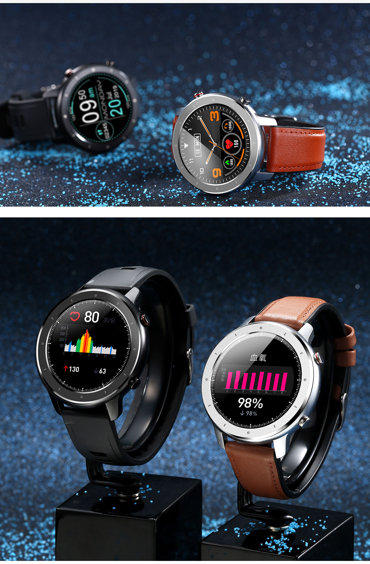 Tekanan Darah Blood Pressure Watch Active Smart Watch With Blood