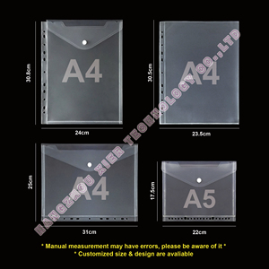 Borsa trasparente in PVC trasparente con copertura in PVC fori per 6/11 a foglia larga per Planner <span class=keywords><strong>e</strong></span> documenti/carta regalo - Product Image 2