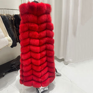 เสื้อกั๊กขนสุนัขจิ้งจอกแท้สำหรับผู้หญิงเสื้อกั๊กขนสุนัขจิ้งจอกสีแดงยาวหรูหราแฟชั่นฤดูหนาว2025 - Product Image 3