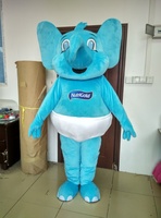Costumes de mascotte d'éléphant bleu grandeur nature pour adultes - Conception personnalisée, promotion du Nouvel An, matériau en peluche pour la publicité en extérieur