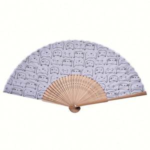 Éventail pliant en bambou de style chinois Hanfu de 9 pouces, décoration d'intérieur, ornements, cadeau pour mariage, anniversaire, fête - Product Image 2