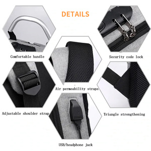 Sac à dos d'école imperméable personnalisé pour les affaires, sac à dos de voyage, sac à dos pour ordinateur portable, sac à dos antivol, sac à dos de voyage pour l'université - Product Image 3