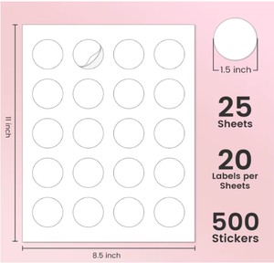 Custom Round Self-Adhesive Paper <b>Labels</b> Digital Printing Strong <b>Stickiness</b> for Packaging - Product Image 1