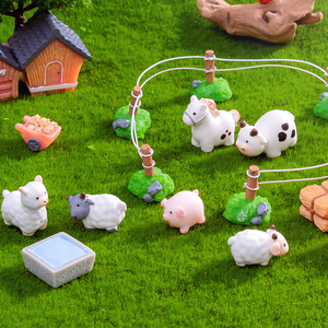 Figuras de Resina en <span class=keywords><strong>Miniatura</strong></span> de <span class=keywords><strong>Ganado</strong></span>, Ovejas y Caballos para Decoración de Paisajes de Granjas, Adornos de Animales Pequeños, Accesorios para Manualidades - Product Image 2