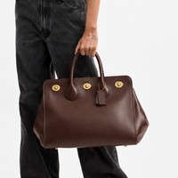 Sac fourre-tout vintage grande capacité pour femme, design unique, avec double bandoulière et fermeture éclair, en PU – Polyvalent pour les trajets quotidiens et porté en bandoulière