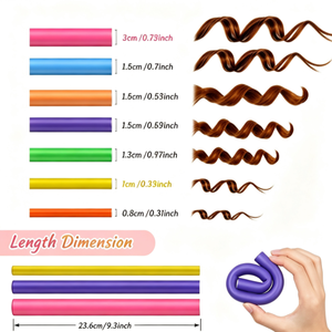Bigoudis en mousse sans chaleur en gros d'usine, couleurs/emballages personnalisés, tiges flexibles pour boucler les <span class=keywords><strong>cheveux</strong></span> courts et longs - Product Image 6