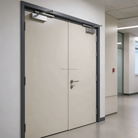 Porte coulissante rouge pour salle blanche d'hôpital, porte hermétique médicale pour salle d'opération de clinique