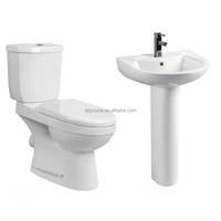 Bassin de toilette commercial chinois Soudan deux pièces twyford toilette Parme toilette Nigeria Zimbabwe Kenya P-trap ensemble de toilette pas cher