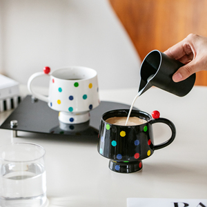 Creative Cartoon Pattern <b>Ceramic</b> Coffee <b>Mug</b> 400ml Capacity Microwave Dishwasher Safe Customizable Color Logo Party Use Modern - Product Image 1