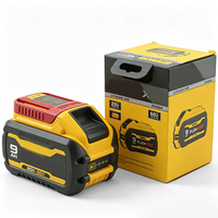 Batterie Li-ion LiFePO4 Flex Volt 21700 9Ah 20V/60V DCB609 avec indicateur LED pour outils électriques, charge rapide