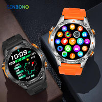 SENBONO Nouvelle montre connectée G100 pour hommes, écran HD de 1,43 pouce, GPS, boussole, étanche 5ATM, 540 mAh, appels vocaux et montre connectée de sport en plein air