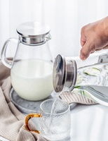 Carafe à eau en verre faite à la main, taille personnalisable, avec ensemble de tasses