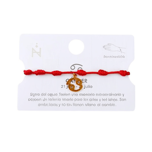 Bracelet porte-bonheur Angelina signe du zodiaque Cancer, cordon rouge, acier inoxydable, cadeau pour femme, bijoux - Product Image 4