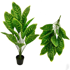 <span class=keywords><strong>Piante</strong></span> Artificiali Decorative da Interno con 18 Foglie, 62cm, Bonsai Artificiale all'Ingrosso per Casa, Hotel, Ristorante - Product Image 5