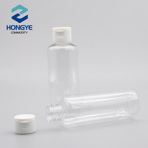 Redonda <span class=keywords><strong>de</strong></span> 150 ml <span class=keywords><strong>de</strong></span> <span class=keywords><strong>reciclaje</strong></span> <span class=keywords><strong>de</strong></span> plástico transparente botellas <span class=keywords><strong>de</strong></span> <span class=keywords><strong>PET</strong></span> con tapa Flip Top para cosméticos - Product Image 2