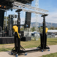Soporte de torre elevadora de 300 kg con manivela, soporte ajustable para altavoces, soporte de armazón de aluminio para altavoces line array