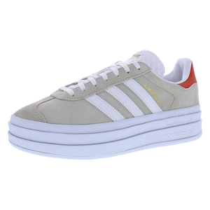 รองเท้าผู้หญิง Adidas Gazelle Bold Platform Suede สีกากี ขาว ส้ม พื้นหนา - Product Image 1