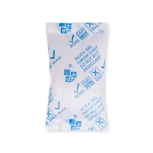 Paquets de gel de silice personnalisables 1g 2g 3G 5g 10g 30g 50g 100g déshydratant de séchage absorbant l'humidité utilisation de l'emballage déshydratant de gel de silice