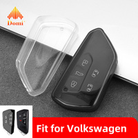 Housse de clé transparente DM en TPU, étui pour clé de voiture transparent, sac pour clé de voiture transparent noir pour VW Volkswagen Nouvelle Golf 8 X/ID4X/ID6X