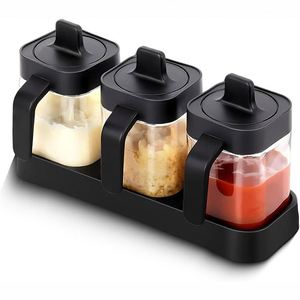 1 برطمانات ملح وسكر ، <span class=keywords><strong>3</strong></span> + برطمانات توابل مع ملعقة وصينية بهار - Product Image 1