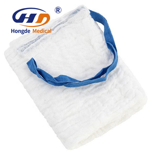 Y tế tiêu hao gạc gạc miếng đệm bụng thấm phẫu thuật vô trùng gạc <span class=keywords><strong>Lap</strong></span> miếng bọt biển với vòng bông màu xanh - Product Image 1