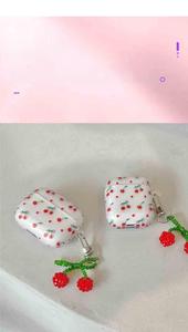 เคส AirPods /2 ลายเชอร์รี่น่ารักแบบด้านสไตล์เกาหลี สำหรับหูฟังไร้สาย Apple รุ่นที่ 3 Pro 2 - Product Image 5