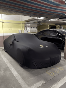 Housse de voiture personnalisée avec logo Porsche, tissu élastique doux résistant aux UV pour Porsche 992 911 Turbo GT3 RS Dakar - Product Image 2