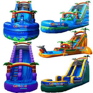 Nouvelle conception, très vendue, location, activités de divertissement, toboggan aquatique commercial pour adultes, toboggan <span class=keywords><strong>gonflable</strong></span> avec piscine à jets d'eau - Product Image 4