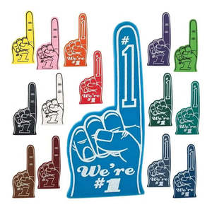 फैक्ट्री प्रमोशन स्पंज फोम हाथ खेल चीयरिंग एवा फोम बड़े हाथ - Product Image 1