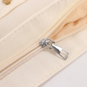 Tas Tote Kanvas Berkapasitas Besar dengan Ritsleting, Tas Selempang Portabel, LOGO Dapat Dicetak, Tas Kanvas untuk Belanja dan Aktivitas Luar Ruangan - Product Image 3