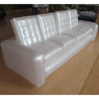 Sofá inflable LARGO DE PVC transparente de calidad a precio de fábrica para sala de estar casera o uso al aire libre