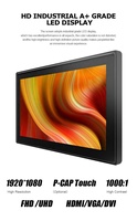 EKAA Moniteur à écran tactile mural industriel 8 "27" 43 "47" 55 "65" 75 "86" 110"