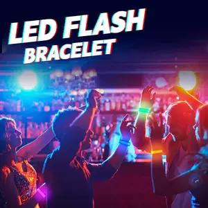 Nicro lueur dans l'obscurité fournitures de fête pour adultes mode créatif lumineux néon Led Bracelets clignotant sport bras éclairer bracelet