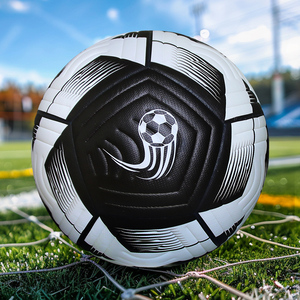 Aiju venta al por mayor profesional de alta calidad PU pelota de fútbol varios tipos entrenamiento de fútbol en tamaño 5 barato Original <span class=keywords><strong>Balon</strong></span> De <span class=keywords><strong>Futbol</strong></span> - Product Image 1