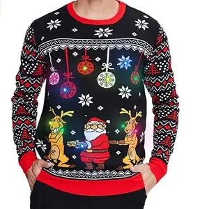 2022 남자 스웨터 크리스마스 파인애플 3d 성격 인쇄 라운드 넥 스웨터