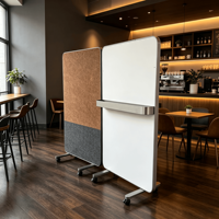 Panneau de séparation acoustique en feutre PET perforé certifié TUV, panneau acoustique à trois couches, bloc de couleur, fibre de polyester insonorisante NRC 0.9