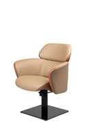 Moderne 360 °   Fauteuil pivotant de salon en cuir beige, confortable, pour salon de beauté, spa, salon de coiffure