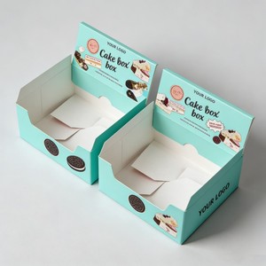 Vente directe usine – Boîtes de présentation alimentaires pour pâtisseries, en <span class=keywords><strong>carton</strong></span> blanc premium, pour pain, biscuits et gâteaux, idéales pour l'exposition - Product Image 3