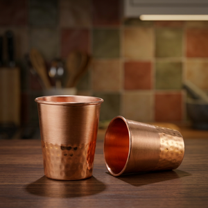 Gobelet en cuivre couleur unie, design minimaliste, réutilisable, cadeau de fête pour adultes, paroi simple - Product Image 3