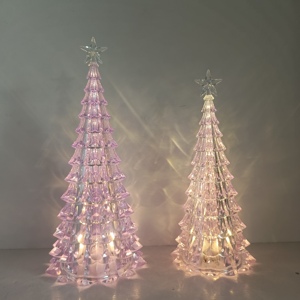 <b>LED</b> Clear Custom Christmas <b>Tree</b> Scene <b>Led</b> Glass <b>Lighted</b> Christmas <b>Trees</b> for Sale - Product Image 1