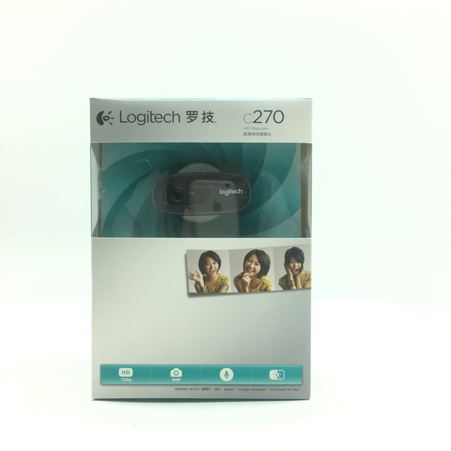 Logitech C270 HD 720P Black Webcam With Microphone