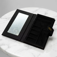 Boîtes rigides de luxe magnétiques faites à la main pour palettes de fards à paupières vides, avec miroir intégré et emplacements multi-compartiments, personnalisables avec logo, vente en gros