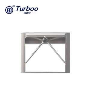 높은 안전 완전 자동 얼굴 인식 QR 액세스 제어 스테인레스 스틸 보행자 슬림 반 높이 삼각대 개찰구 게이트 - Product Image 4